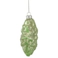 thumbnail image 4 of Northlight 3.75" Green Glittered Poinsettia Flower Glass Christmas Ornament, 4 of 4