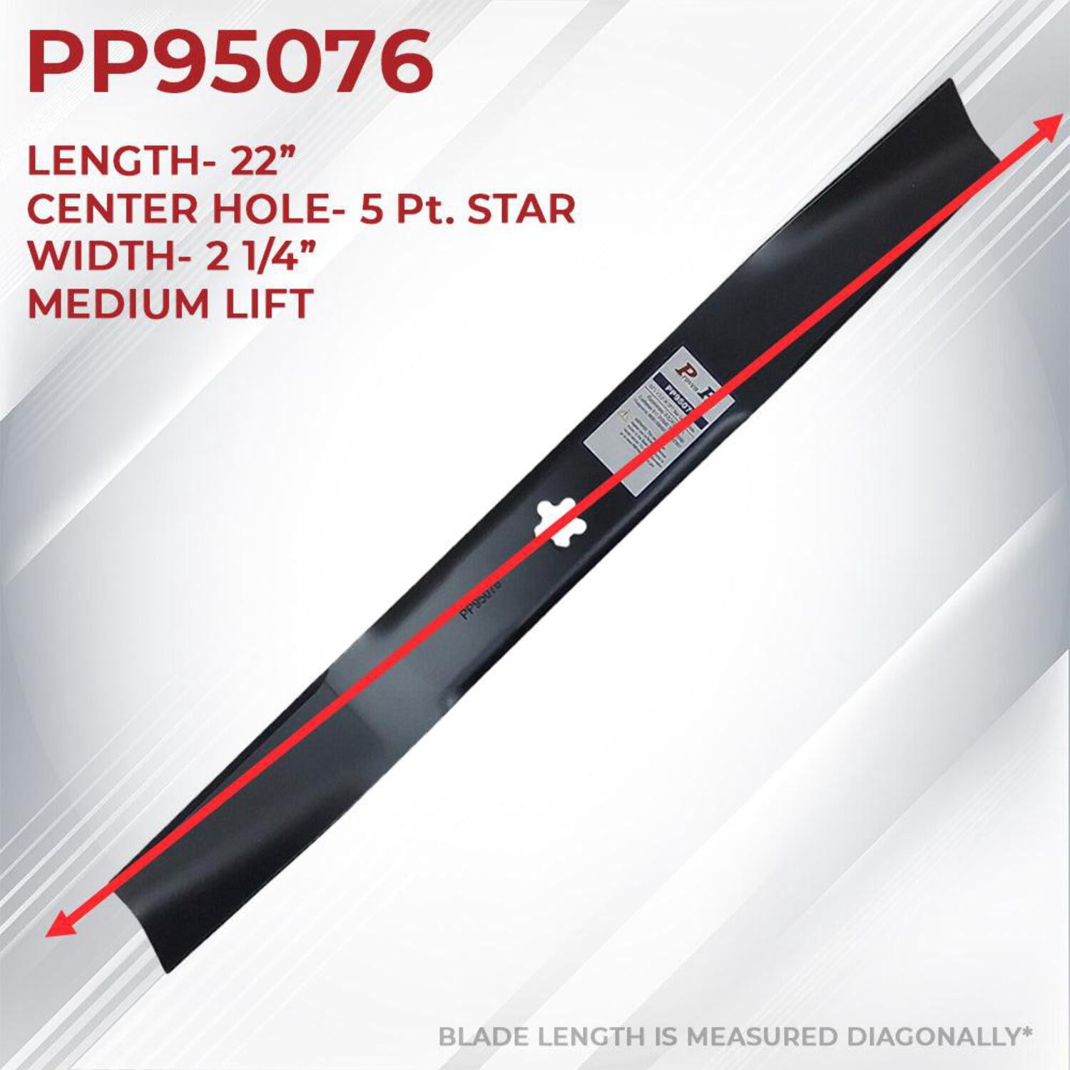 2x Proven Part Medium Lift Blade 22In For Craftsman 22" Deck Walk-behind mowers