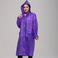 thumbnail image 3 of Baqcunre Raincoat for Women, Jacket for Adults Hooded Button with Pockets Raincoat Unisex Rain Teens Fashion Coat Reusable Umbrella, Raincoat for Men, Girls Raincoat, 3 of 4
