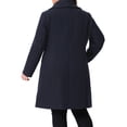 thumbnail image 4 of DARING DIVA Women's Plus Size Winter Outerwear Coat with Shawl Collar 4X Navy Blue, 4 of 6