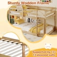 thumbnail image 7 of Solid Wood Low Bunk Bed for Boys Girls, Sesslife Twin Over Twin Bunk Bed with Guardrails & Ladder, Non-Toxic Finish, No Box Spring Needed, Easy Assembly, Natural, 7 of 7