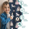 thumbnail image 3 of Blackout Kids Curtains,Dark Blue Princess Unicorn Pattern Childrens Insulated Curtains Set Of 2,Bedroom Essentials,Toddler Room Decor 42"x54", 3 of 5