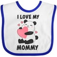 thumbnail image 3 of Inktastic I Love My Mommy with Panda Illustration Boys or Girls Baby Bib, 3 of 4