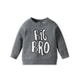 thumbnail image 1 of MIASHUI Chandails en Molleton pour Filles, Imprimé Lettre, Col Rond, Gris, 6-9 Mois, 1 of 6