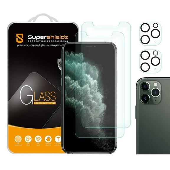 (2-Pack) Supershieldz Designed for Apple iPhone 11 Pro (5.8 inch)   Camera Lens Tempered Glass Screen Protector, Anti-Scratch, Anti-Fingerprint, Bubble Free