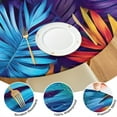 thumbnail image 4 of Colorful Leaf Pattern Round Fitted Tablecloth with Elastic Edge,Dining Table Cover Waterproof,Outdoor Round Tablecloth for Camping,Dining,Indoor and Outdoor, 4 of 7