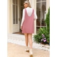 thumbnail image 3 of DARING DIVA Women's Corduroy Deep V Neck Casual Mini Pinafore Dresses XL Pink, 3 of 6
