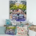 thumbnail image 2 of Designart 'Small Fountain With Trees In The Village House' Country Framed Canvas Wall Art Print, 2 of 5