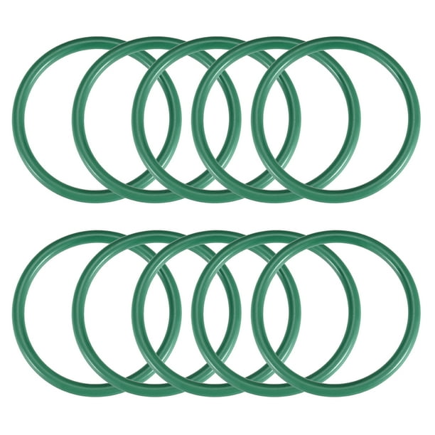 Anillos O de goma de fluorocarbono Unique Bargains, 48 mm de diámetro exterior, 41 mm de diámetro interior, 3.5 mm de ancho, junta de sellado verde 10 piezas