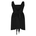thumbnail image 6 of Summer Plus Size Dresses for Womens 2026 Fashion Casual With Pockets Solid Color V-Neck Mini Dresses, 6 of 7