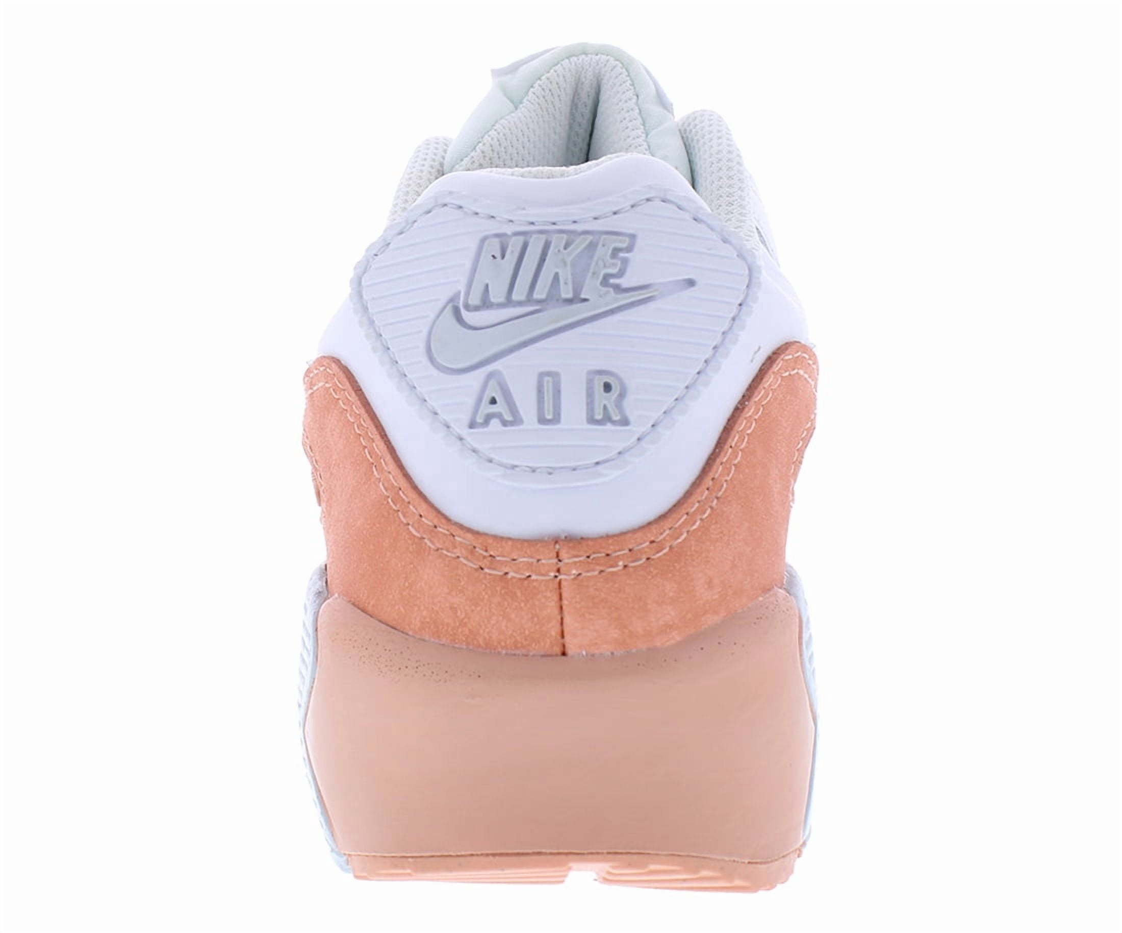 Nike Air Max 90 Leather Se GS Boys Shoes Size 6, Color: White/Aura/Madder Root