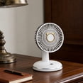 thumbnail image 4 of Portable Fan Round Base Rechargeable Desktop Mini Fan for Outdoor Travel Gift, 4 of 6