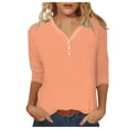 thumbnail image 2 of 3/4 Length Sleeve Womens Tops 2026 Spring Summer V Neck Business Dressy Casual Office Work T Shirts Blouse, 2 of 6