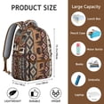 thumbnail image 6 of "Boho Aesthetic School Backpack - 17” Laptop Sleeve, Ethnic Print, Heavy Duty Oxford Material, Ideal for High School & College", 6 of 6