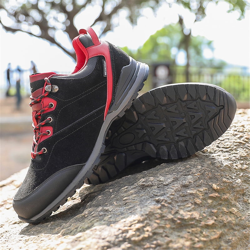 BETOOSEN Mens Outdoor Trekking Sneakers Waterproof Hiking Shoes Breathable Suede Leather Lightweight Walking Shoes
