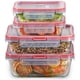 thumbnail image 1 of Set de recipientes de vidrio para almacenamiento de alimentos Pyrex Freshlock, paquete de 4, 1 of 6