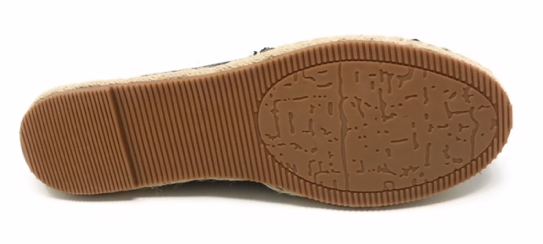 Women's Forever Young Faux Leather Embossed Woven Weaved Tip Espadrille