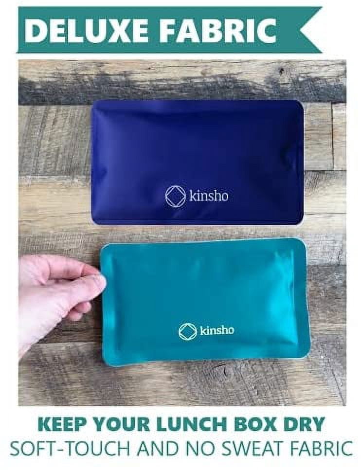 Ice Packs for Kids Lunch Box, Bag and , 4 Pack Set, Reusable and Refreezable Soft Slim Pouches for Travel, School, Work or Camping, Long Lasting Cold, Flexible | Blue, Turquoise…