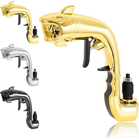 

Hampagne Stoppers Champagne Gun Wine Stopper Champagne Spray Gun Plastic Champagne Shooter Adjustable Champagne Stopper Beer Gun for Party Wedding Festival and Bar Adler Kettle AD02 Gold Shark