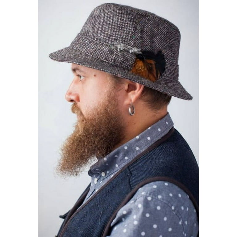 Hanna Hats of Donegal Tweed 100% Wool Walking Hat Made in Ireland 