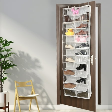 26 Pocket Over The Door Shoe Rack Hanging Shoe Organizer