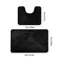 thumbnail image 3 of Byujiro Bathroom Mats 2 Piece Leaf Floor Mat Bathroom Water-absorbent Non-slip Floor Mat Toilet Room Living Room Bedroom Kitchen Door Mat Two Sets of Floor Mats, 3 of 8