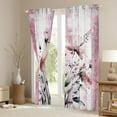 thumbnail image 3 of Erosebridal Groovy Floral Curtains Pack of 2 (38x45), Watercolor Flower Blackout Curtains for Bedroom, Rustic Plant Curtains for Living Room, Window Drapes Room Decoration, 3 of 6