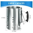thumbnail image 3 of Charcoal Chimney Starter 12" H, Rapid Grill Starter Set with Gloves & Blower, 3 of 7