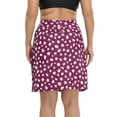 thumbnail image 6 of HDE Womens Plus Size Skort Skirt with Bike Shorts Active Golf Swim Skirt Pockets Burgundy Daisy 20 Plus, 6 of 6