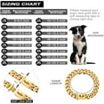 thumbnail image 5 of Gold Dog Chain Collar Walking Metal Chain Collar with Design Secure Buckle,18K Cuban Link Strong Heavy Duty Chew Proof for Small Dogs(19MM, 12"), 5 of 10