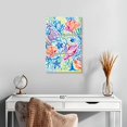 thumbnail image 2 of Elephant Stock Seashells In The Coral Wall Art - Vertical Multi Panel Canvas - Living Room Wall Decor - Animal Multi Panel - Blue And Orange Decor By Lanie Loreth - 14" x 23", 2 of 4