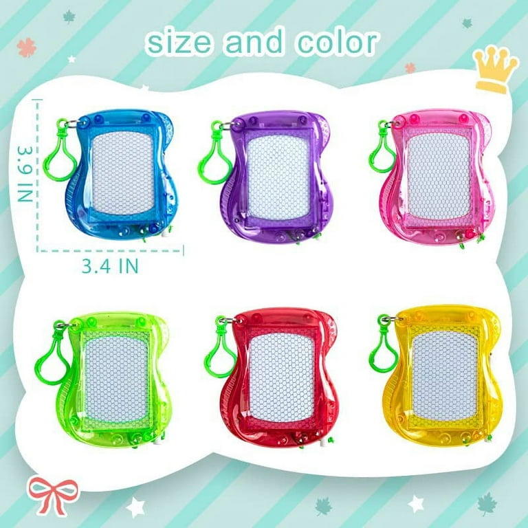 12 Pieces Mini Magnetic Drawing Board,Mini Doodle Board with Backpack  Keychain Clip,Sketch Erasable Doodle Pad for Kids Toddlers,Mini Magnetic  Doodle