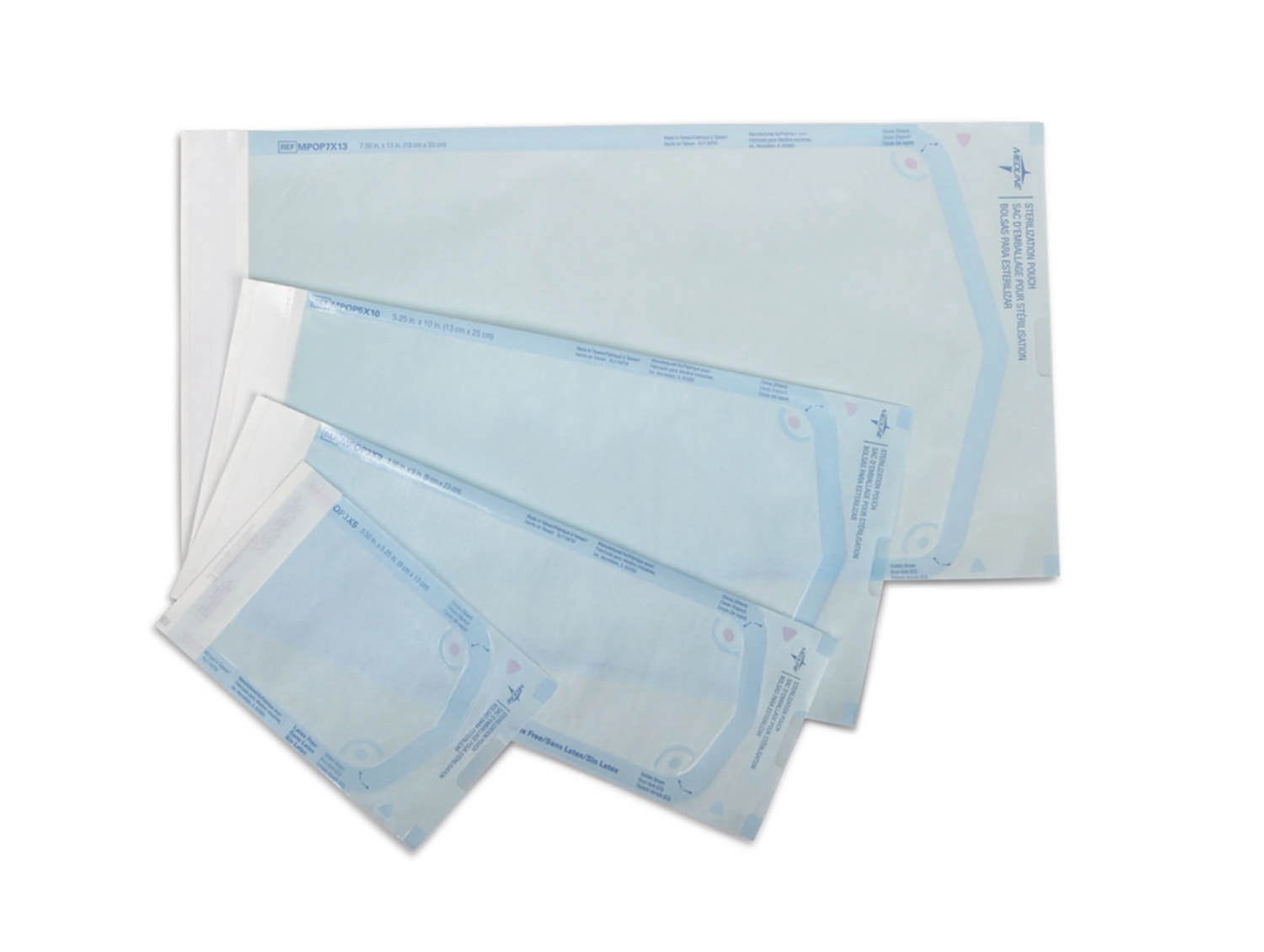 Medline Instrument Sterilization Pouches, 3.5" x 9", 200/box