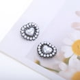 thumbnail image 5 of Unique Bargains 2 Pcs Shoelace Charms Heart Faux Pearls Fashion Shoe Accessories Gray Black, 5 of 5