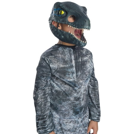 Jurassic World: Fallen Kingdom Velociraptor Movable Jaw Child Mask Halloween Costume Accessory