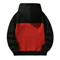 thumbnail image 2 of Mens Hoodies Color Block Sweatshirts Spring Fall Lightweight Hoodie Long Sleeve Tops Casual Hooded Pullover with Pockets Drawstring Hoody for Sports Running Size M-4XL, 2 of 6