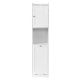 thumbnail image 6 of Tcbosik 70.8" Tall Tilt-Out Laundry Hamper Cabinet, Freestanding Cabinet with Door and Adjustable Shelf, Storage Cabinet for Bathroom, Kitchen, Living Room, White, 6 of 11