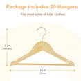 thumbnail image 6 of Cozymood Wooden Childrens Hangers Kids Hangers 20 Pack, Wood Baby Hangers, 360° Swivel Hook Non Slip Coat Hanger, Natural, 6 of 7