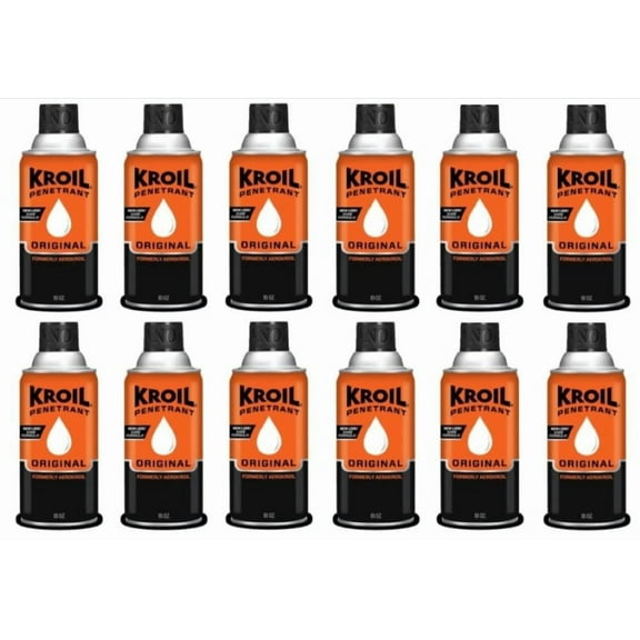 Kroil AeroKroil 165745 Machine & Tool Lubricant Aerosol Can, 10 oz (12 Pack)