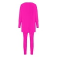 thumbnail image 5 of Itsame Tops and Pants Activewear Set Womens Sweatsuits 2pcs Sets Long Sleeved Solid Color Round Neck Women Athletic Outfit Sets Hot Pink Size XL, 5 of 8
