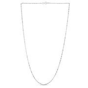 JewelStop 14k Solid Gold Yellow or White 1.5 mm Singapore Chain Anklet Necklace 10" 16" 18" 20" 24" Spring Ring