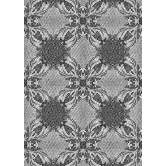 Ahgly Company Machine Washable Indoor Rectangle Transitional Gray Cloud Gray Area Rugs, 3' x 5'