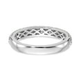 thumbnail image 5 of 14K White Gold Ring Band Wedding Diamond Round Micro Pave , Size 8, 5 of 7