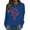 Navy, variant on XIAONU Womens Sweatshirts Trendy Crayfish Print Hoodless Sweatshirt Round Neck Long Sleeve Baggy Sportswear Pullover Sweatshirt