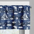 thumbnail image 3 of Ambesonne Navy Blue Valance Pack of 2, Grunge Anchor Ship, 54"X12", Blue White, 3 of 5