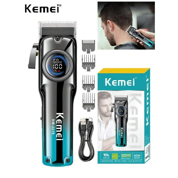 Kemei Kemei New Hair Clipper Electric Hair Cuttting Machine Professional Hair Clipper For Men Adjustable Haircut Machine 8W Strong Power Clipper KM-2279