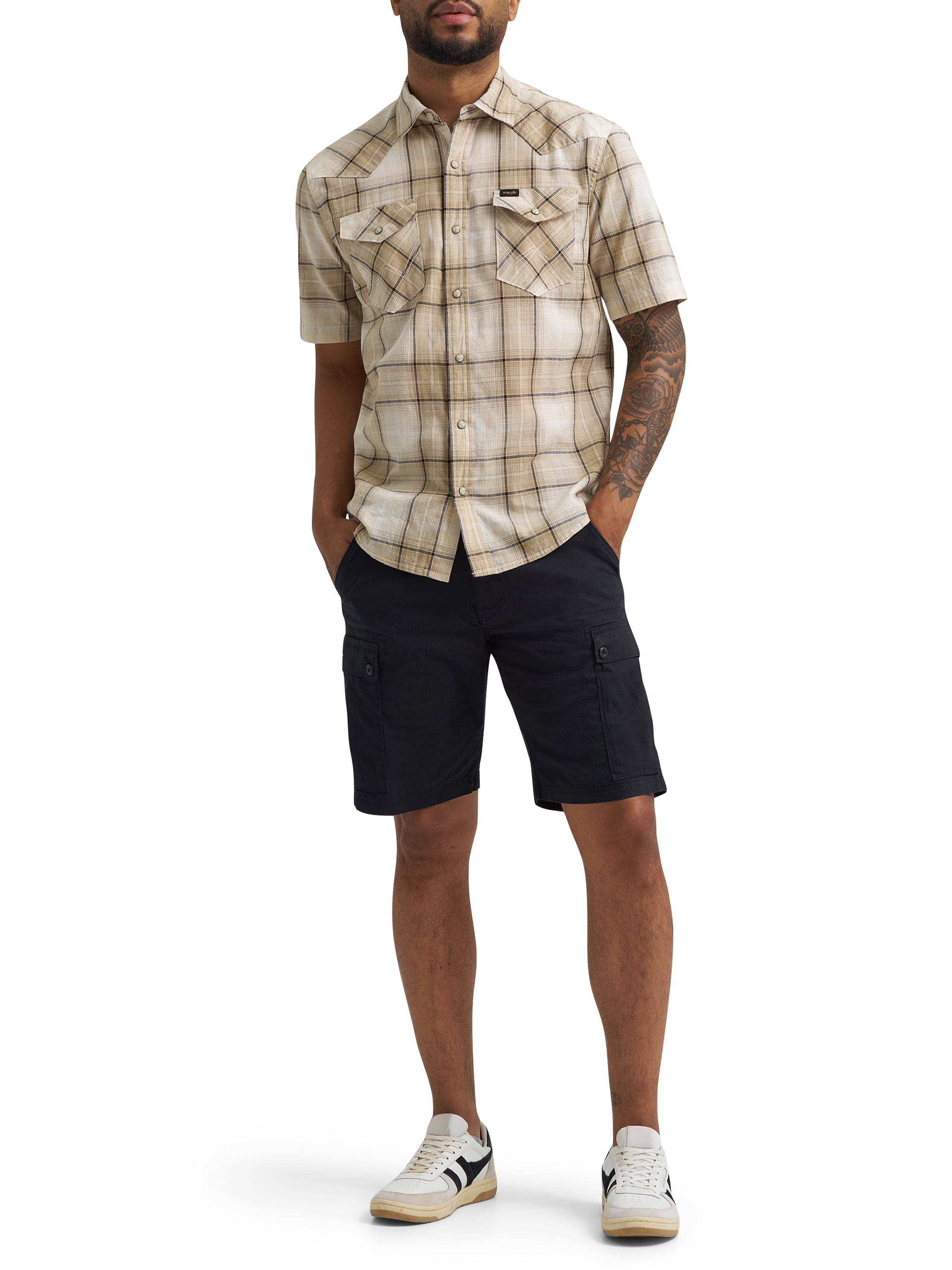 Wrangler® Men's Premium Short Sleeve Plaid Shirt, Sizes S-2XL
