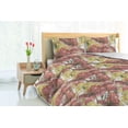 thumbnail image 3 of Ambesonne Flower Pattern Down Alternative Quilt Comforter, Iris Floral Artwork, Full, Pale Ruby Mustard, 3 of 5