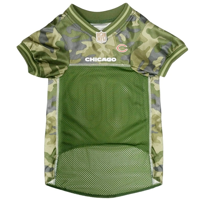 Pets First NFL Chicago Bears Camouflage Jersey For Dogs 5 Sizes
