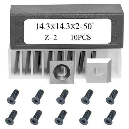 

Leke 10pcs 14.3mm Carbide Cutter Insert 25-499 For 25-130h 20-600h 25-131h 40700H-CT